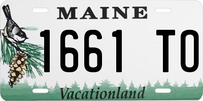 ME license plate 1661TO
