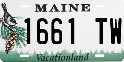 ME license plate 1661TW