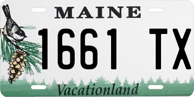 ME license plate 1661TX