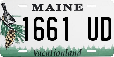 ME license plate 1661UD