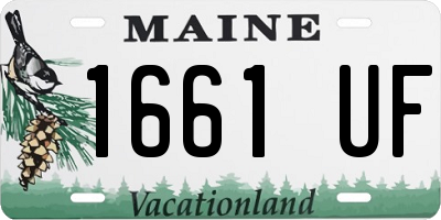 ME license plate 1661UF