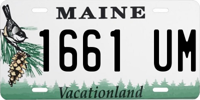ME license plate 1661UM