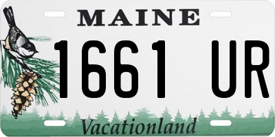 ME license plate 1661UR