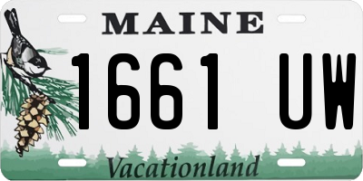 ME license plate 1661UW