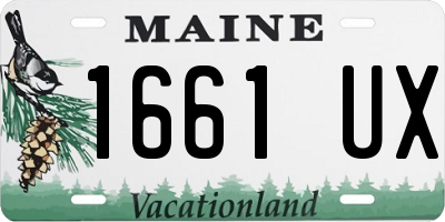 ME license plate 1661UX