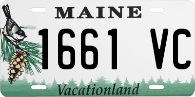 ME license plate 1661VC