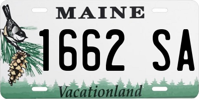 ME license plate 1662SA