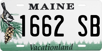 ME license plate 1662SB