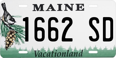 ME license plate 1662SD