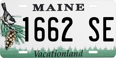 ME license plate 1662SE