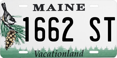 ME license plate 1662ST