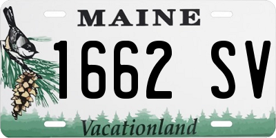 ME license plate 1662SV