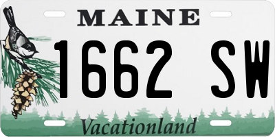 ME license plate 1662SW
