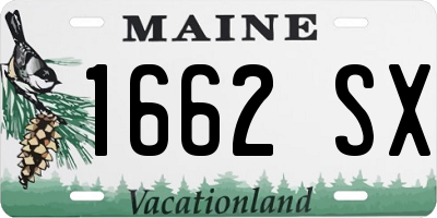 ME license plate 1662SX