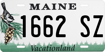 ME license plate 1662SZ