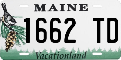 ME license plate 1662TD