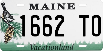 ME license plate 1662TO