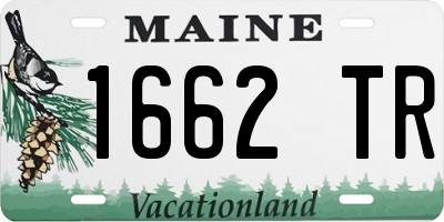 ME license plate 1662TR