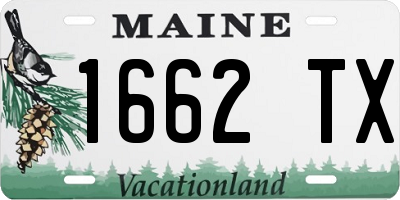 ME license plate 1662TX