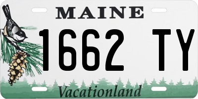 ME license plate 1662TY