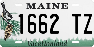 ME license plate 1662TZ