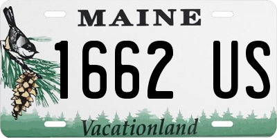 ME license plate 1662US