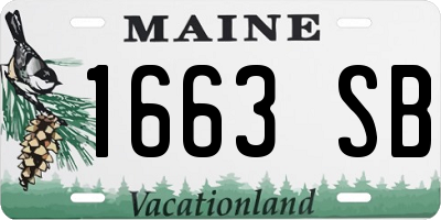 ME license plate 1663SB