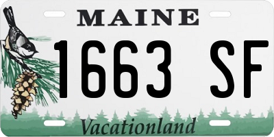 ME license plate 1663SF