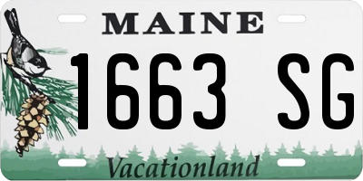 ME license plate 1663SG