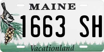 ME license plate 1663SH