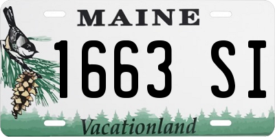 ME license plate 1663SI