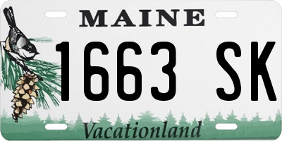 ME license plate 1663SK