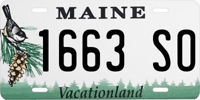 ME license plate 1663SO