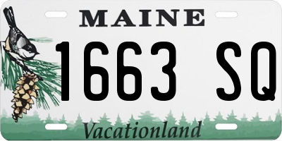 ME license plate 1663SQ