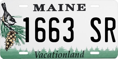 ME license plate 1663SR