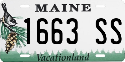 ME license plate 1663SS