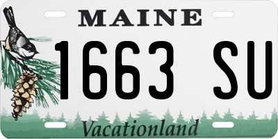 ME license plate 1663SU
