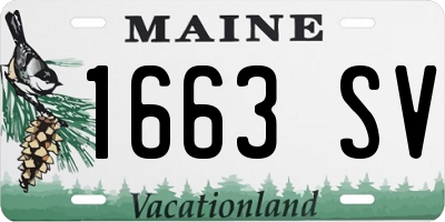 ME license plate 1663SV