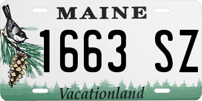 ME license plate 1663SZ