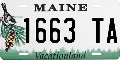 ME license plate 1663TA