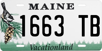 ME license plate 1663TB