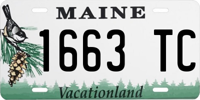 ME license plate 1663TC