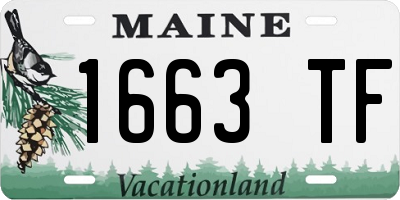 ME license plate 1663TF