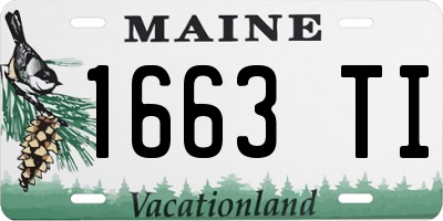 ME license plate 1663TI