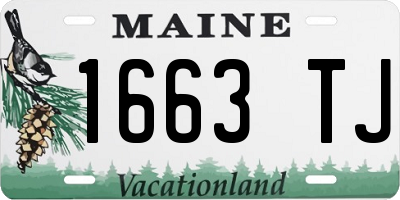ME license plate 1663TJ