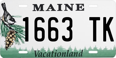 ME license plate 1663TK