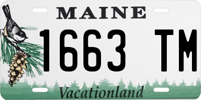 ME license plate 1663TM