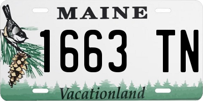 ME license plate 1663TN