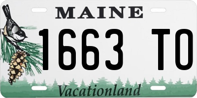 ME license plate 1663TO