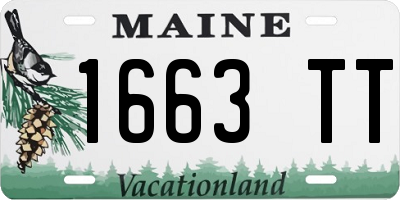 ME license plate 1663TT